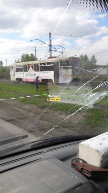 В Кемерове на Ракитянского горел трамвай