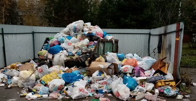 В кузбасском городе мусор не вывозили несколько недель